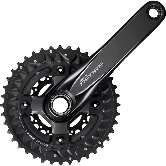 Shimano Deore M6000 10 Speed MTB Triple Chainset - Black - 96mm, Black