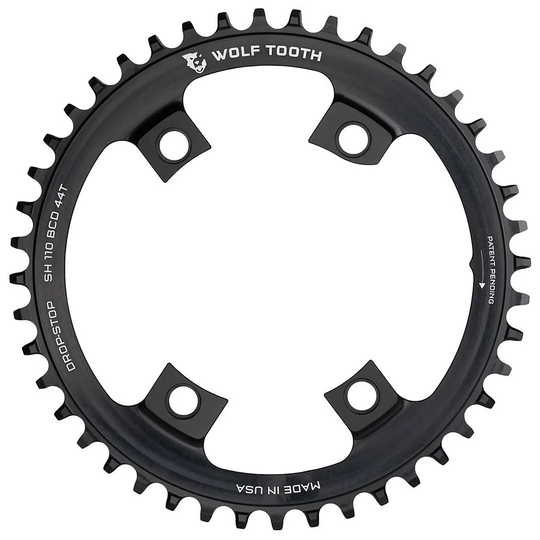 Wolf Tooth Chain Ring (110 BCD) - 4-Bolt - Black, Black