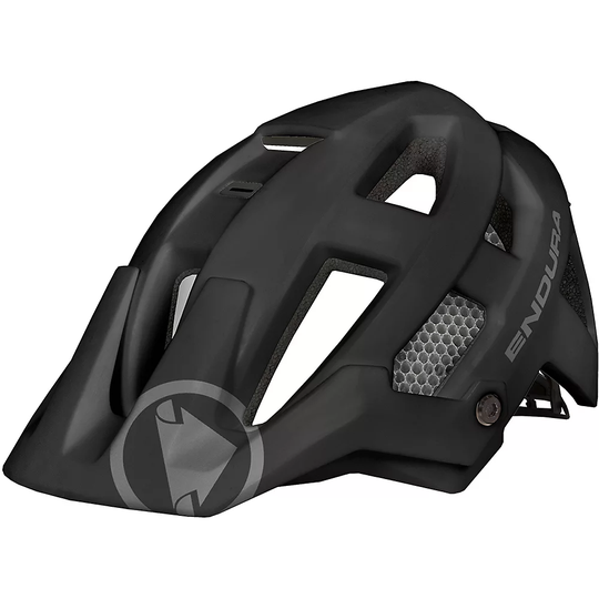 Endura SingleTrack Helmet SS22 - M/L} - Black, Black
