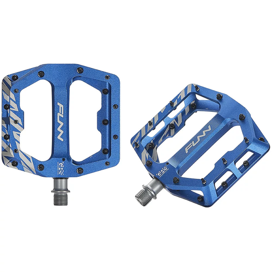 Funn Funndamental Mountain Bike Pedals - Blue, Blue
