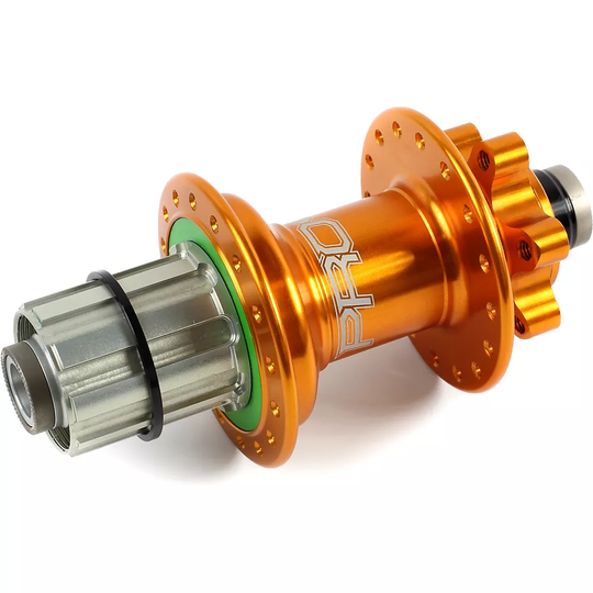 Hope Pro 4 MTB Rear Hub (135mm x 12mm Axle) - 32h - 135mm x 12mm Axle - Orange, Orange