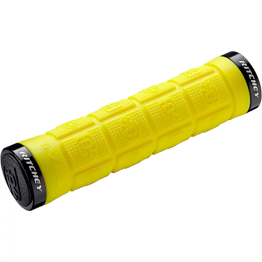 Ritchey WCS Trail Locking Mountain Bike Grips - 135mm} - Yellow, Yellow