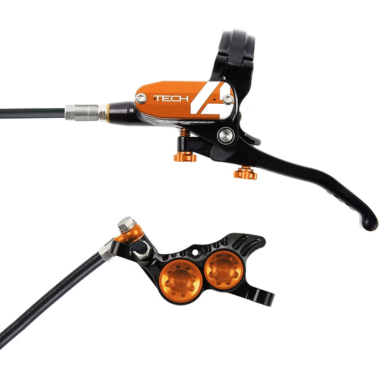 Hope Tech 4 V4 Brake - No Rotor - 1700mm - Orange, Orange