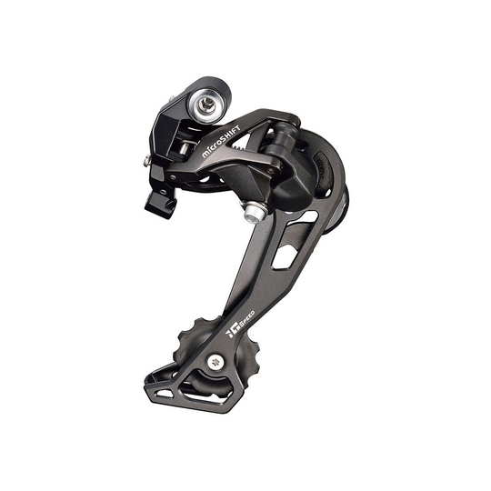 microSHIFT XLE 10 Speed Rear Derailleur - Long Cage} - Black, Black