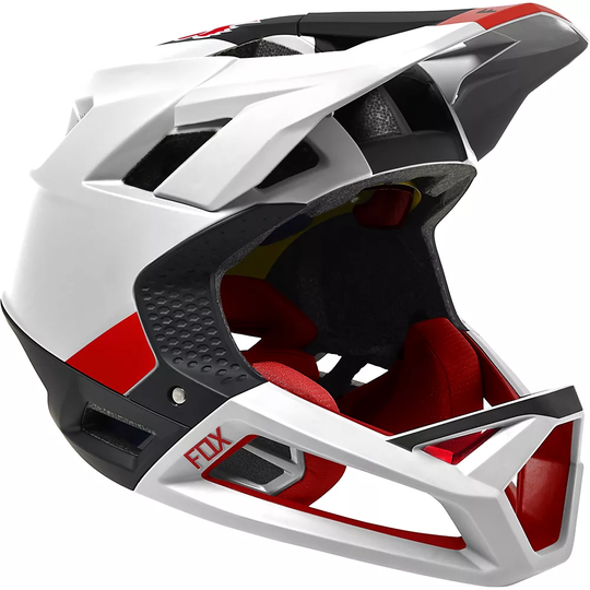 Fox Racing Proframe Full Face MTB Helmet - S} - Black-White, Black-White