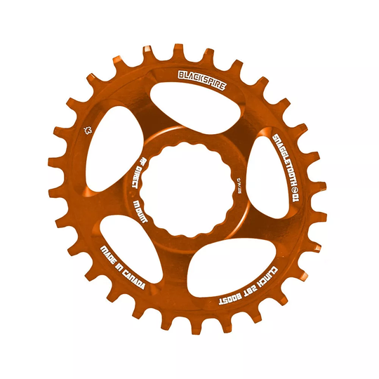 Blackspire Snaggletooth Cinch Offset Oval Chainring - Direct Mount - Orange, Orange