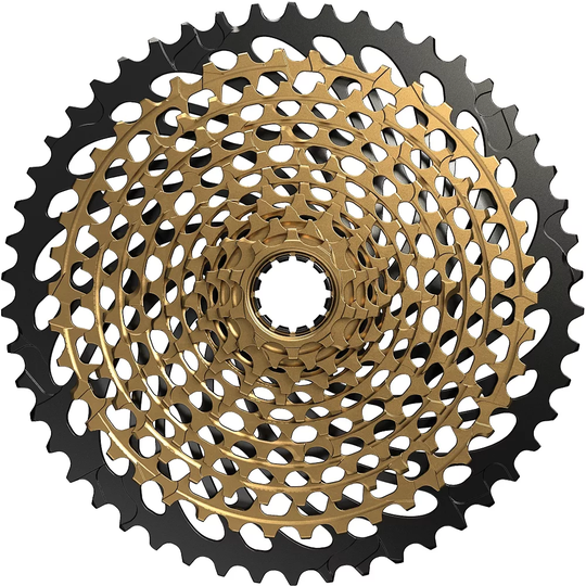 SRAM XG-1299 Eagle 12 Speed MTB Cassette - Gold - 10-50t}, Gold