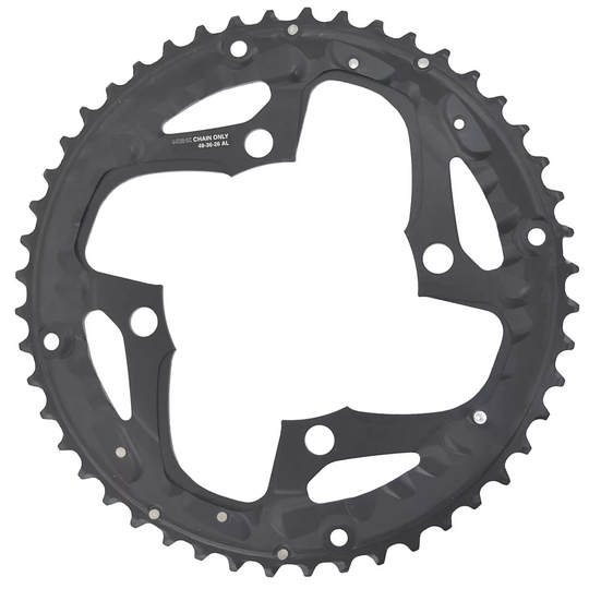 Shimano Deore FCM610 10 Speed Triple Chainring - Chain Guard Type - Black, Black