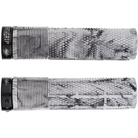 DMR Brendog Death Grip Flangeless MTB Grips - 135mm - Snow Camo, Snow Camo