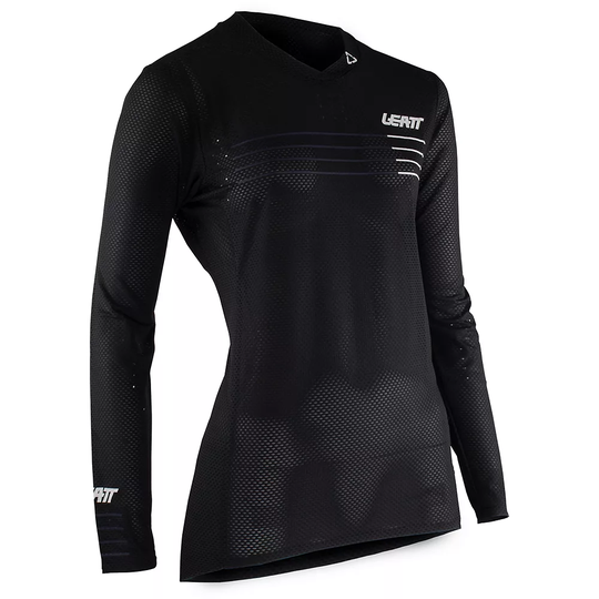 Leatt Women's MTB Gravity 4.0 Jersey - S} - BLK, BLK