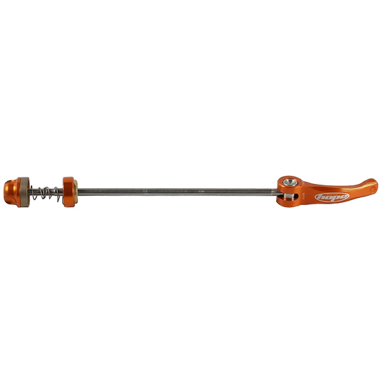 Hope Quick Release Rear Steel MTB Skewer - 130mm} - Orange, Orange