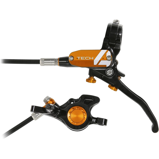 Hope Tech 4 Trial Zone No.9 Brake - No Rotor - Orange - RH}, Orange