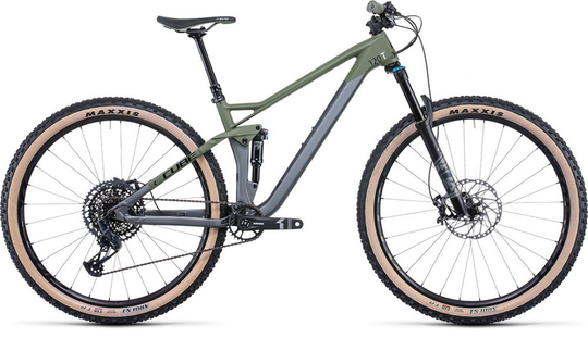 Cube Stereo 120 HPC TM 29 2022 - Flashgrey 'n' Olive L