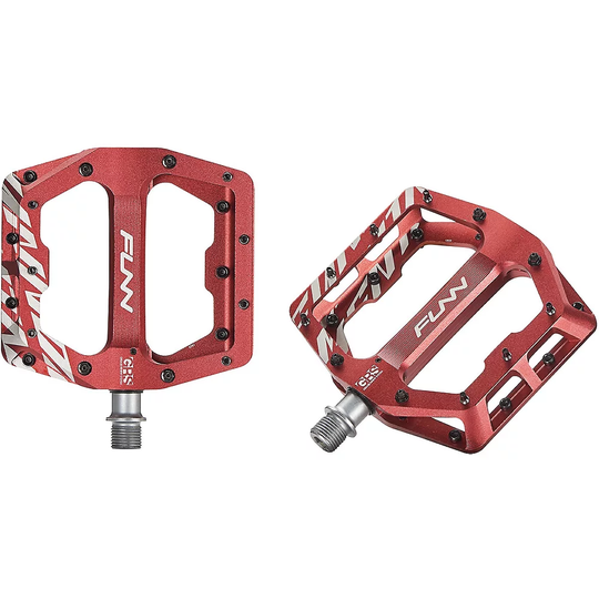 Funn Funndamental Mountain Bike Pedals - Red, Red