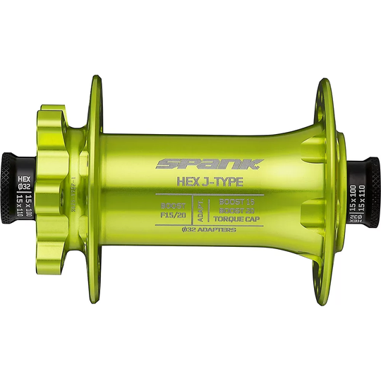 Spank HEX J-TYPE Boost Front Hub - 32H - Green, Green