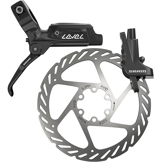 SRAM Level Mountain Bike Disc Brake and Rotor - Left Hand - Front - Black, Black