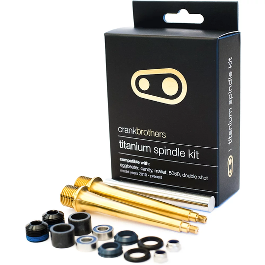 crankbrothers MTB Pedal Upgrade Kit - Titanium Spindle - Silver, Silver