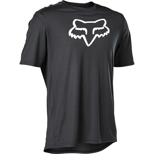 Fox Racing Ranger Short Sleeve Cycling Jersey - L} - Black, Black