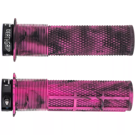 DMR Brendog Death Grip MTB Grips - 135mm - Marble Pink, Marble Pink
