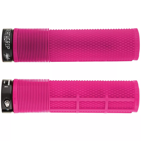 DMR Brendog Death Grip Flangeless MTB Grips - 135mm - Pink, Pink