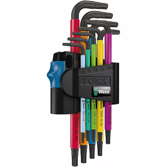 Wera Tools 967-9 TX HF 1 L-Key Toolset - 9 Piece} - Multi Coloured, Multi Coloured