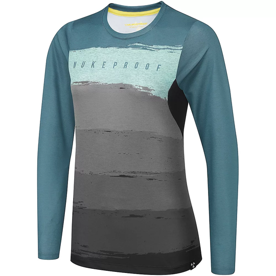 Nukeproof Blackline Women's Long Sleeve Jersey - UK 14} - Teal, Teal
