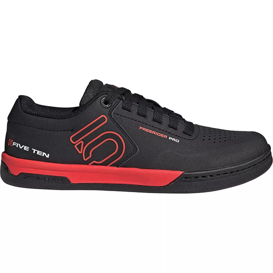 Five Ten Freerider Pro MTB Shoes 2021 - UK 9.5} - BLACK-RED, BLACK-RED