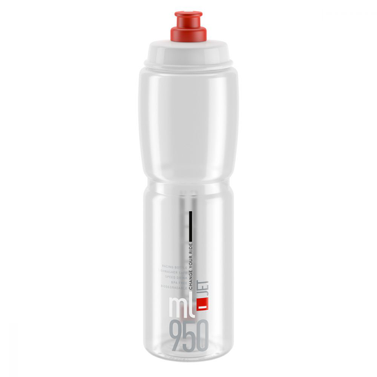Elite Juomapullo Jet 950ml kirkas punainen logo