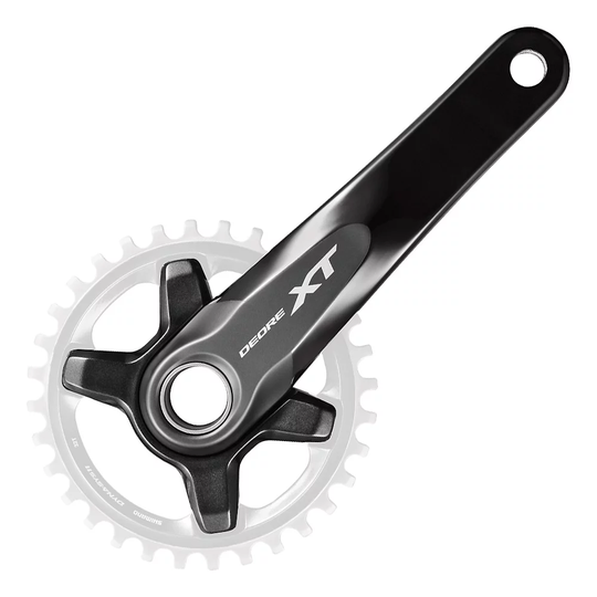 Shimano XT M8000 MTB Crankset - Boost - 53mm Chainline - Black, Black
