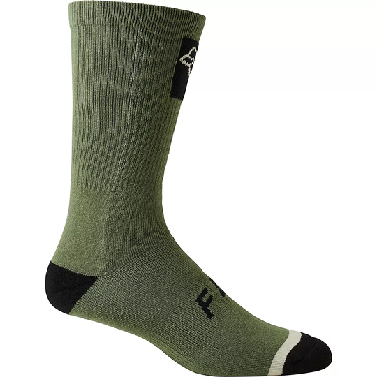Fox Racing 8" Defend Crew Socks - L/XL/XXL} - Green, Green