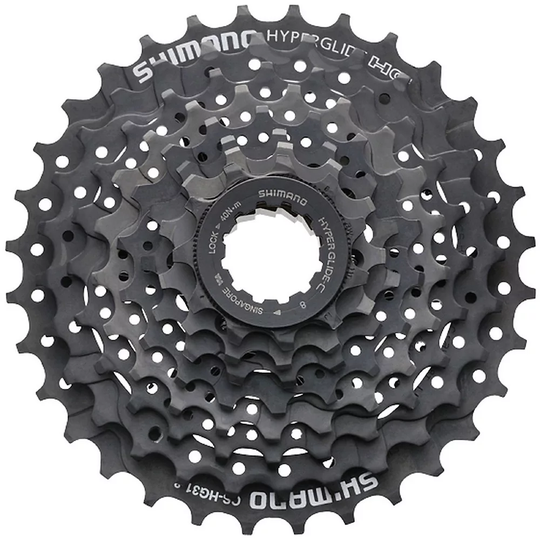 Shimano Altus HG31 8 Speed MTB Cassette - Black - 11-34t}, Black