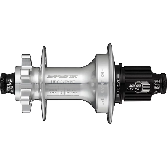 Spank HEX J-TYPE Boost Rear Hub - 32H 148mm - Raw Silver, Raw Silver