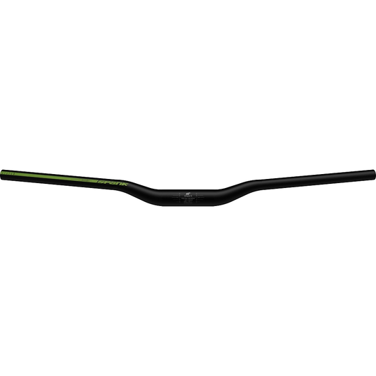 Spank SPOON 35 Mountain Bike Riser Handlebar - Black-Green - 800mm, Black-Green