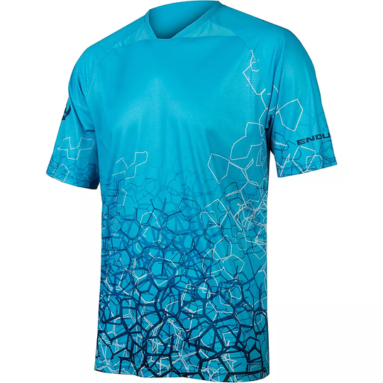 Endura Singletrack Print MTB Jersey - M} - ElectricBlue, ElectricBlue