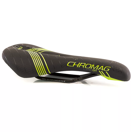 Chromag Lynx DT MTB Saddle - 135mm Wide - Black - Tight Green, Black - Tight Green
