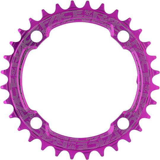 Race Face Narrow Wide MTB Single Chainring - 4-Bolt - Purple, Purple