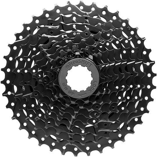 microSHIFT Advent H093 9 Speed Cassette - Black - 11-38t}, Black