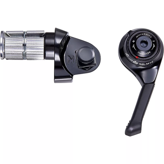 microSHIFT BS-M12 Bar End Shifter - SRAM Eagle - Black - Right Side}, Black
