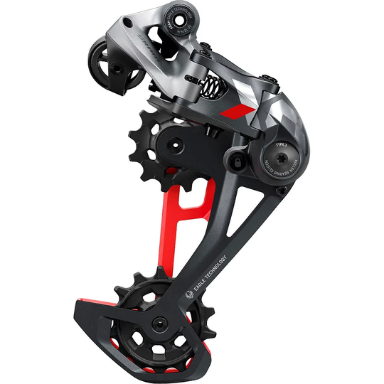 SRAM X01 Eagle 12 Sp Rear Derailleur - Max 52t} - Red, Red