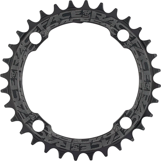 Race Face Narrow Wide MTB Single Chainring - 4-Bolt - Black, Black