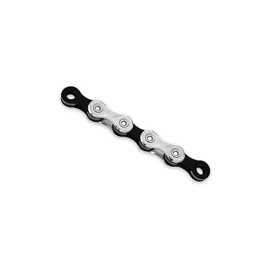 KMC X10 10 Speed Bike Chain - 122 Links} - Silver-Black, Silver-Black