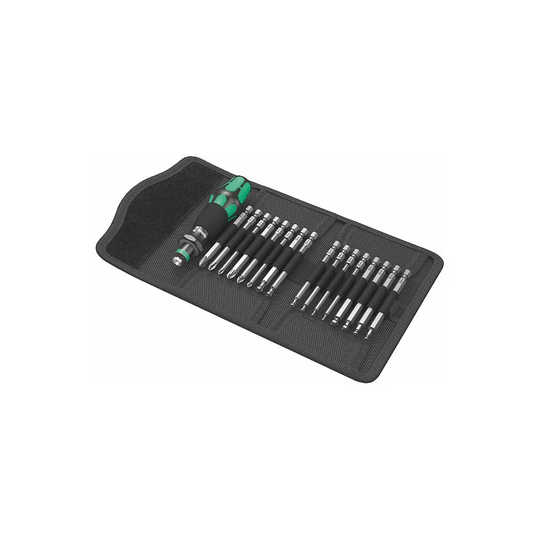 Wera Tools Kraftform Kompakt 60 KK Toolset - 17 Piece} - Black - Green, Black - Green