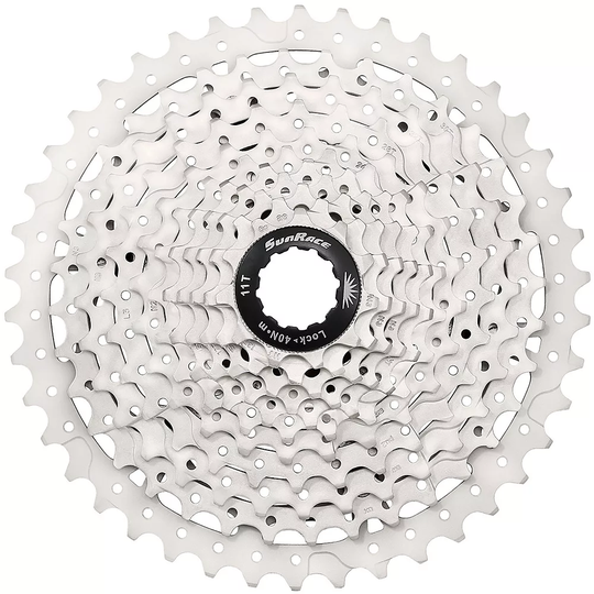 SunRace MS3 10 Speed Shimano and SRAM Cassette - Silver - 11-42t}, Silver