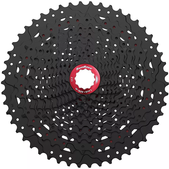 SunRace 12 Speed SRAM XD Mountain Bike Cassette - Black - 10-50t}, Black