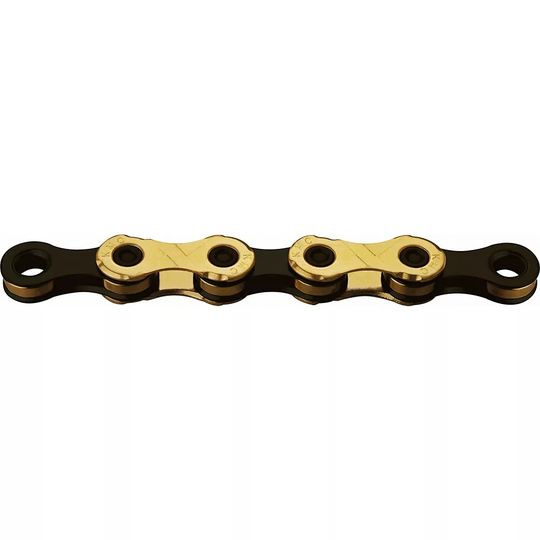 KMC X12 12 Speed Chain - 126 Links} - Gold Ti-N - Black, Gold Ti-N - Black