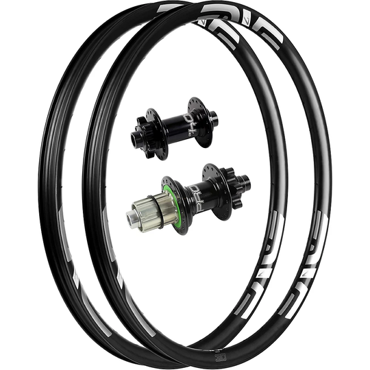 ENVE M730 Carbon MTB Rims with Pro 4 Hubs - 12x148mm / 15x110mm Shimano - Black - White, Black - White