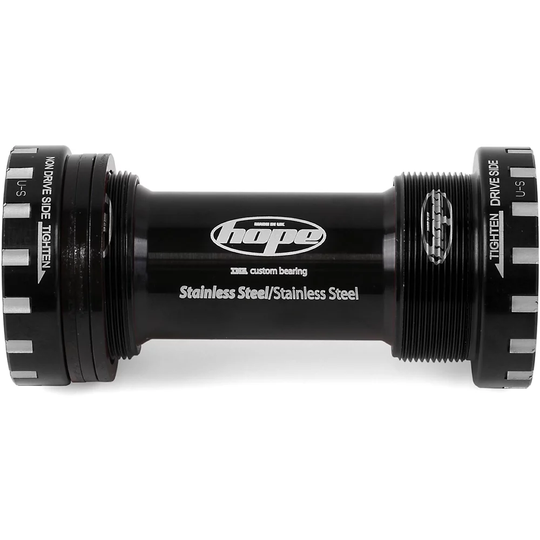 Hope MTB Stainless Steel 24mm Bottom Bracket - 68/73mm - English Thread} - Black, Black