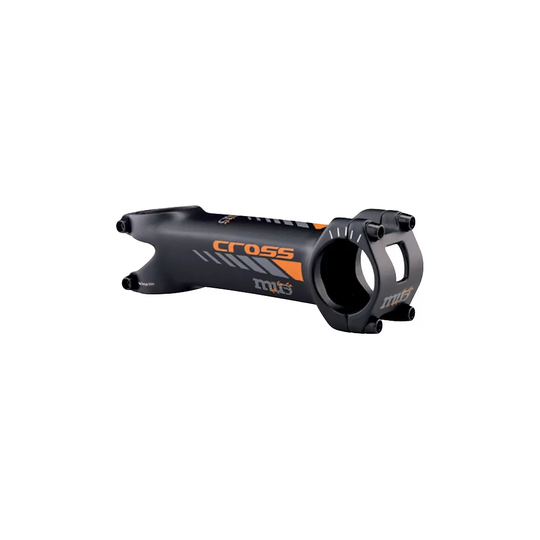 Deda Elementi Mud Cross 84 Degree Mountain Bike Stem - Black - Orange Graphic - 1.1/8"}, Black - Orange Graphic