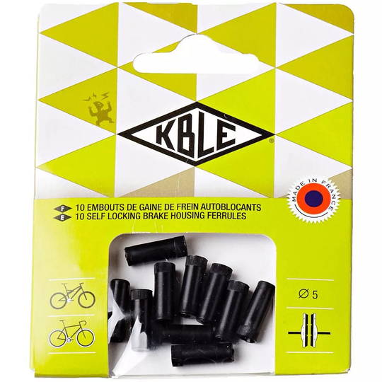 Transfil Self Locking Brake Outer Casing Caps - Black, Black