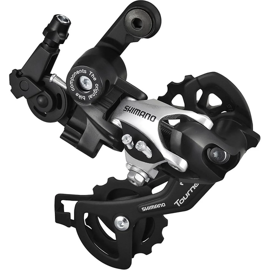 Shimano Tourney 6-7 Speed Rear Derailleur - One Size} - Black-Silver, Black-Silver
